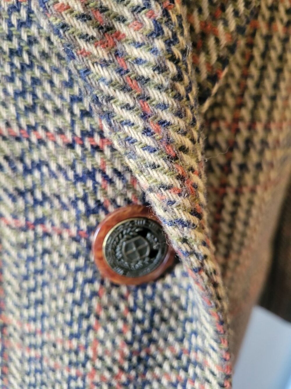 Sag Harbor wool-blend tweed blazer classic houndstooth plaid pattern Size 6 - Picture 4 of 11